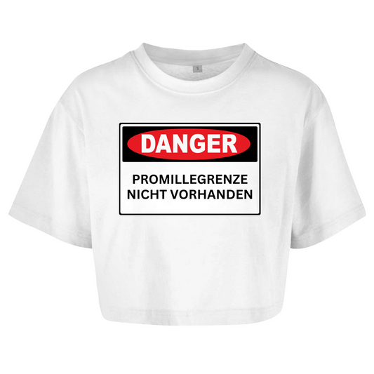 DANGER: PROMILLEGRENZE NICHT VORHANDEN Crop-Top - finestshirts.de