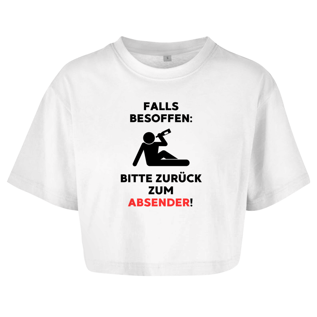 FALLS BESOFFEN: BITTE ZURÜCK ZUM ABSENDER Crop-Top - finestshirts.de