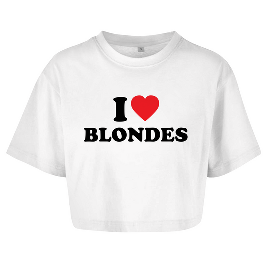 I LOVE BLONDES Crop-Top - finestshirts.de