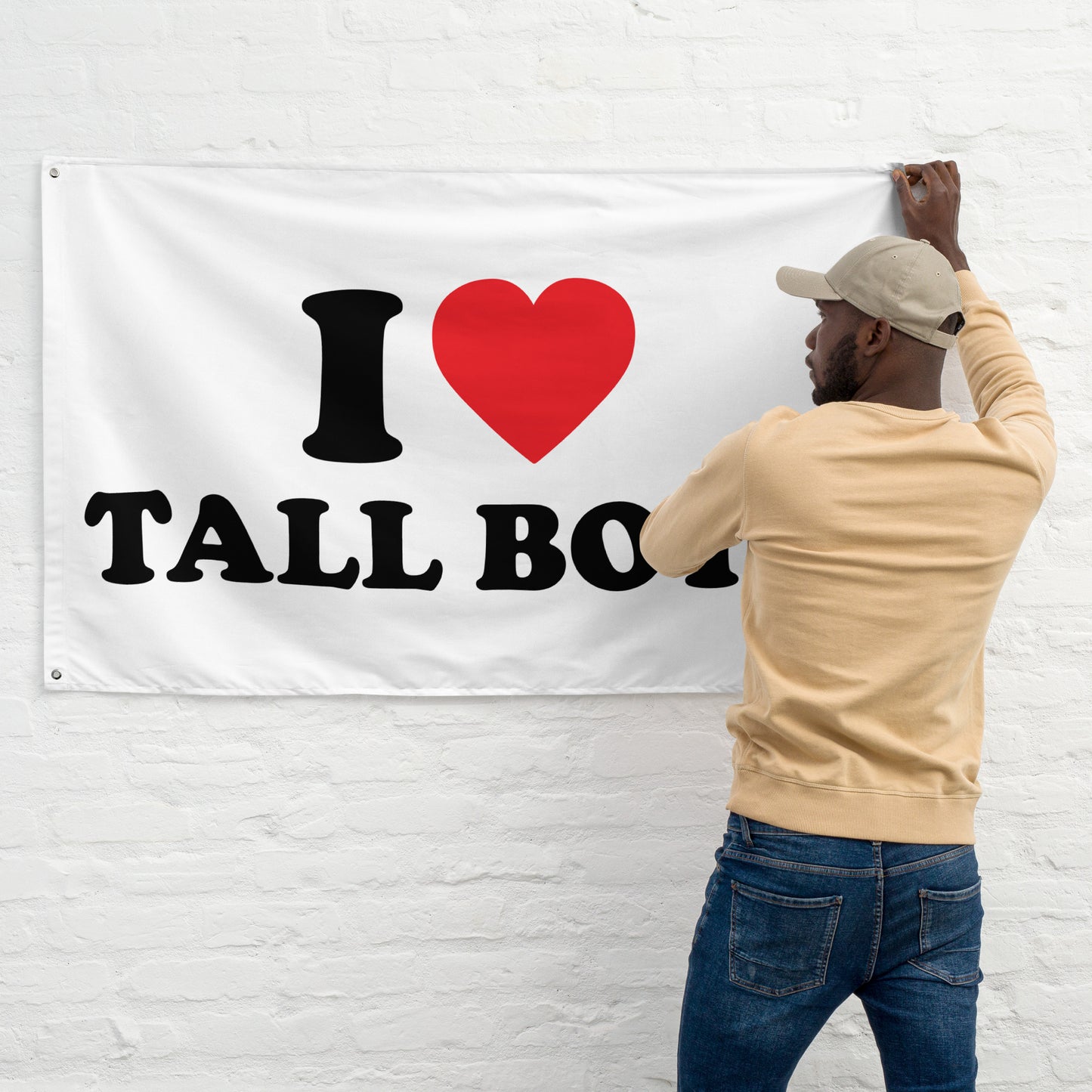 I LOVE TALL BOYS Flagge - finestshirts.de