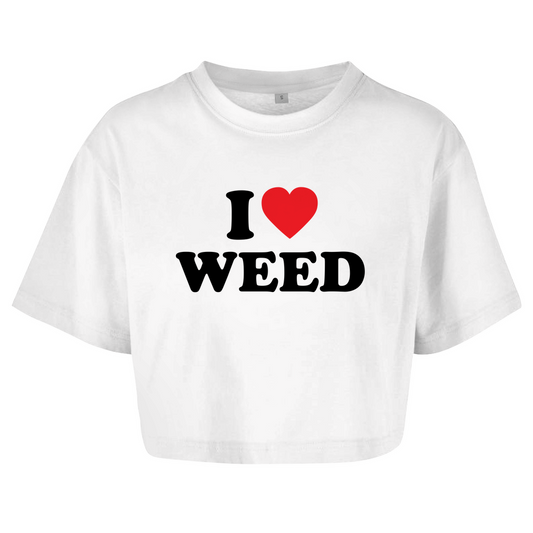 I LOVE WEED Crop-Top - finestshirts.de