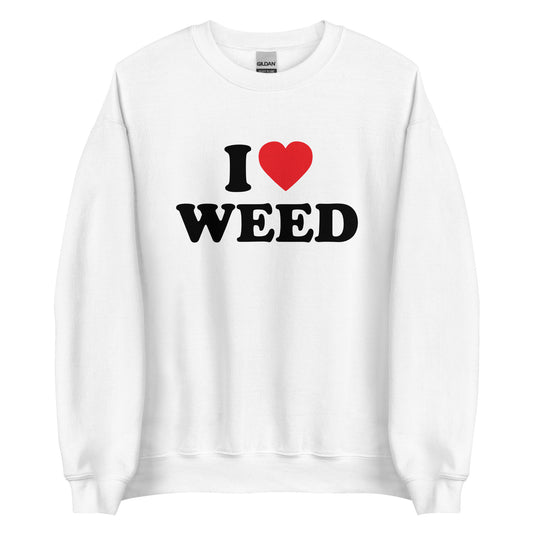 I LOVE WEED Pullover - finestshirts.de
