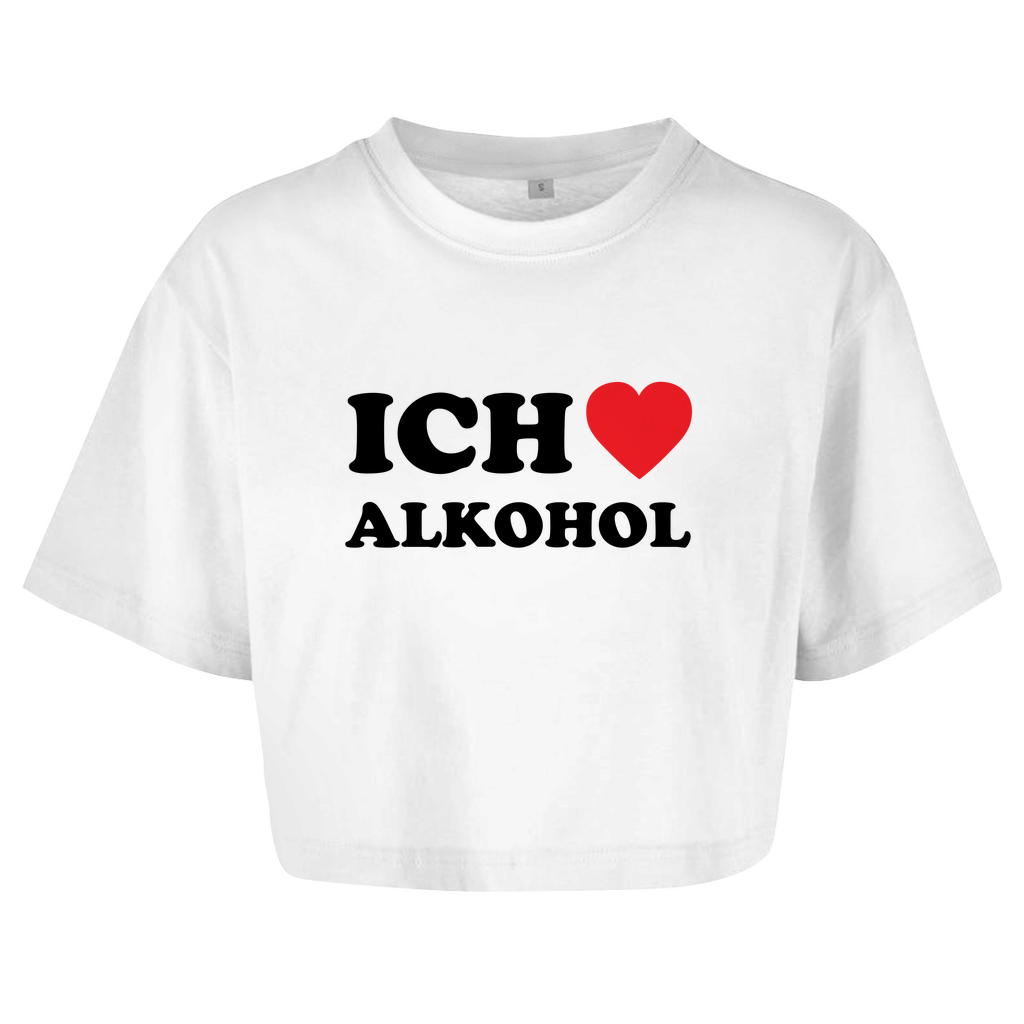 ICH LIEBE ALKOHOL Crop-Top - finestshirts.de