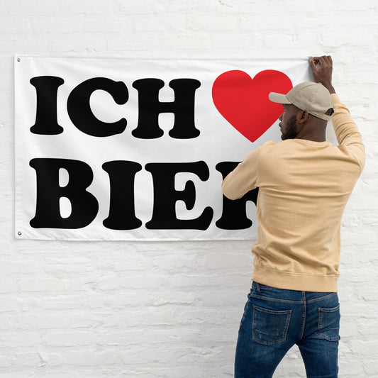 ICH LIEBE BIER Flagge - finestshirts.de