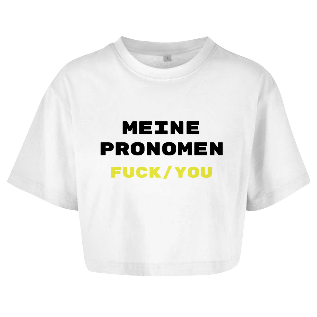 MEINE PRONOMEN FUCK/YOU Crop-Top - finestshirts.de