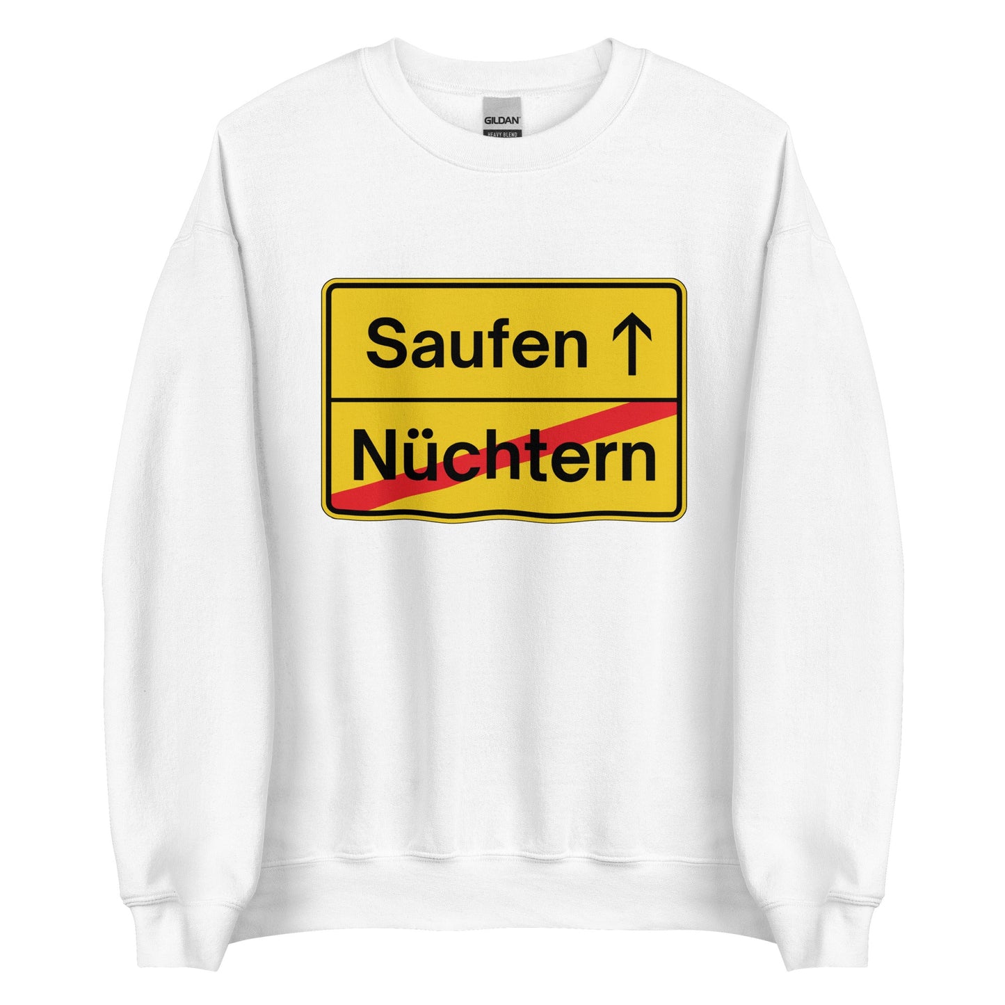 Nüchtern - Saufen (Ortsschild) Pullover - finestshirts.de