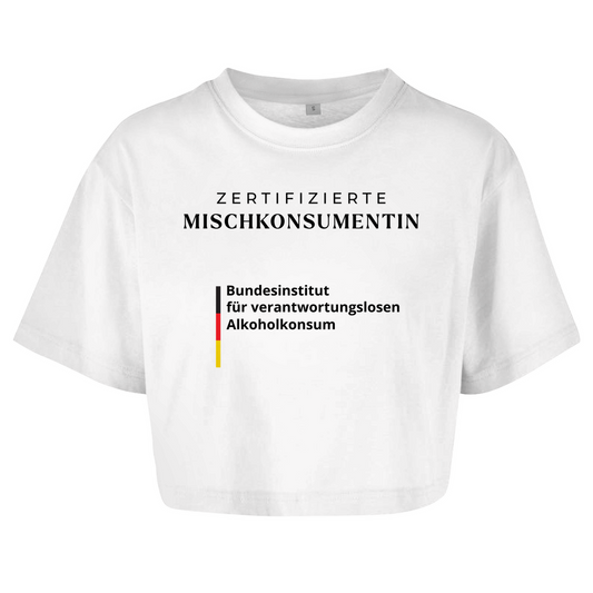 ZERTIFIZIERTE MISCHKONSUMENTIN Crop-Top - finestshirts.de