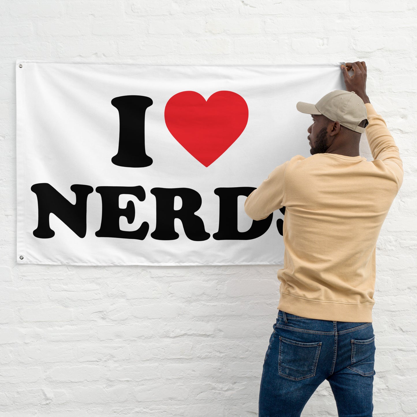I LOVE NERDS Flagge