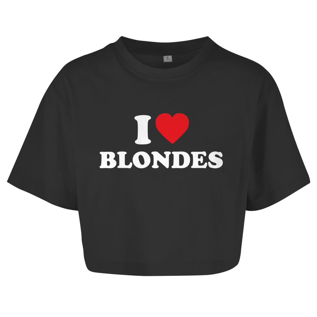 I LOVE BLONDES Crop-Top