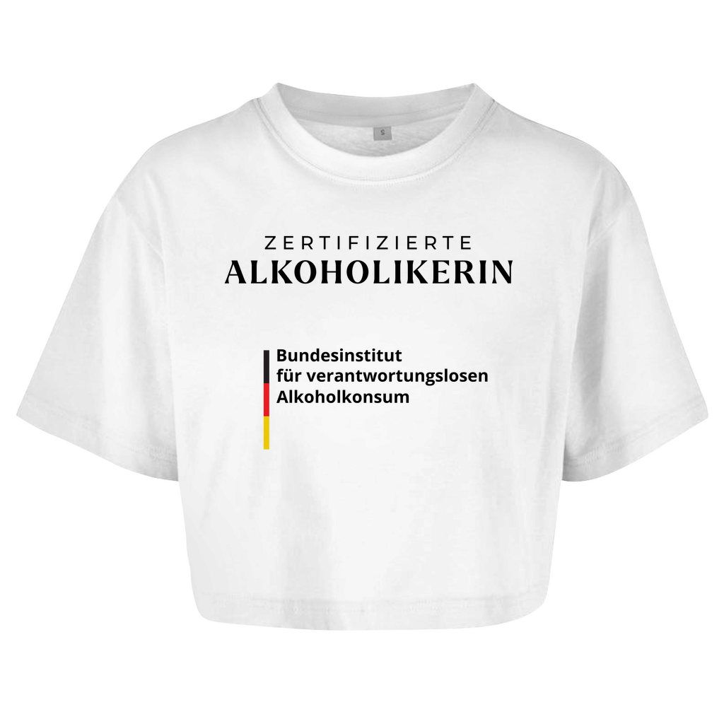 ZERTIFIZIERTE ALKOHOLIKERIN Crop-Top