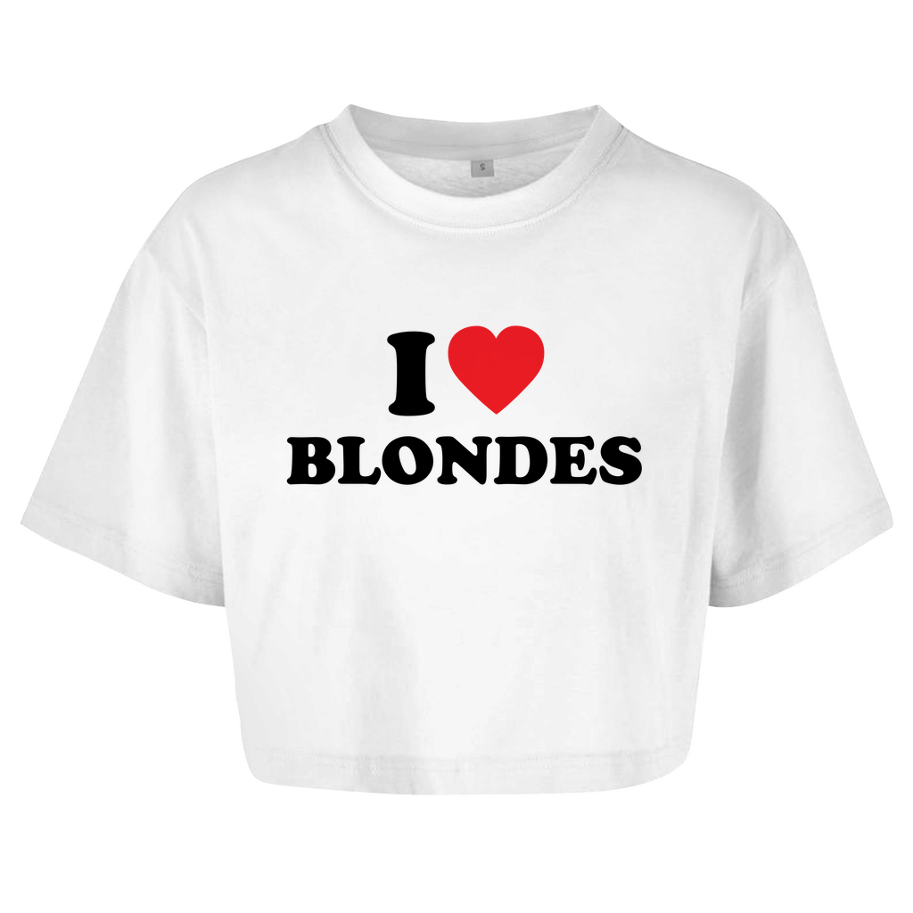 I LOVE BLONDES Crop-Top