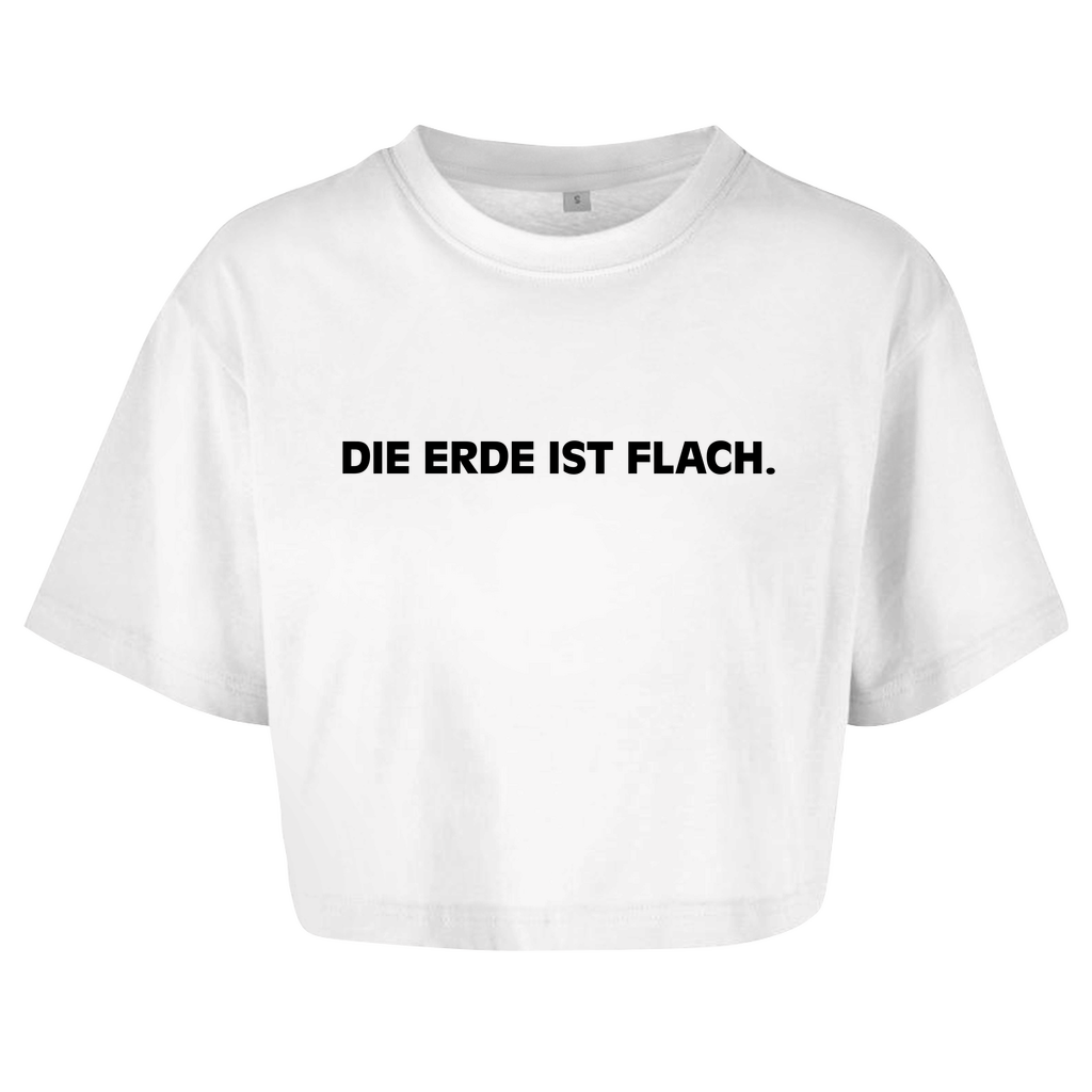 DIE ERDE IST FLACH. Crop-Top