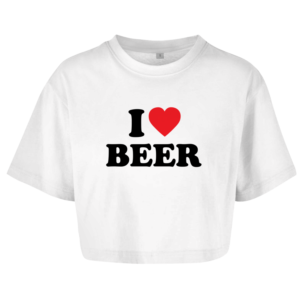 I LOVE BEER Crop-Top