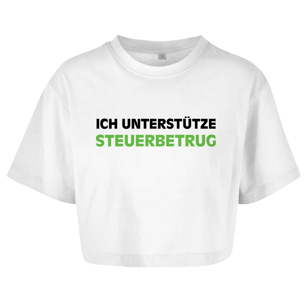 ICH UNTERSTÜTZE STEUERBETRUG Crop-Top