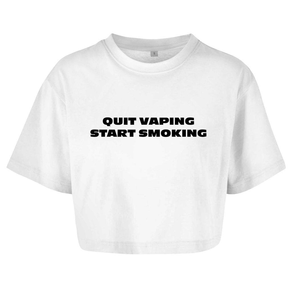 QUIT VAPING START SMOKING Crop-Top