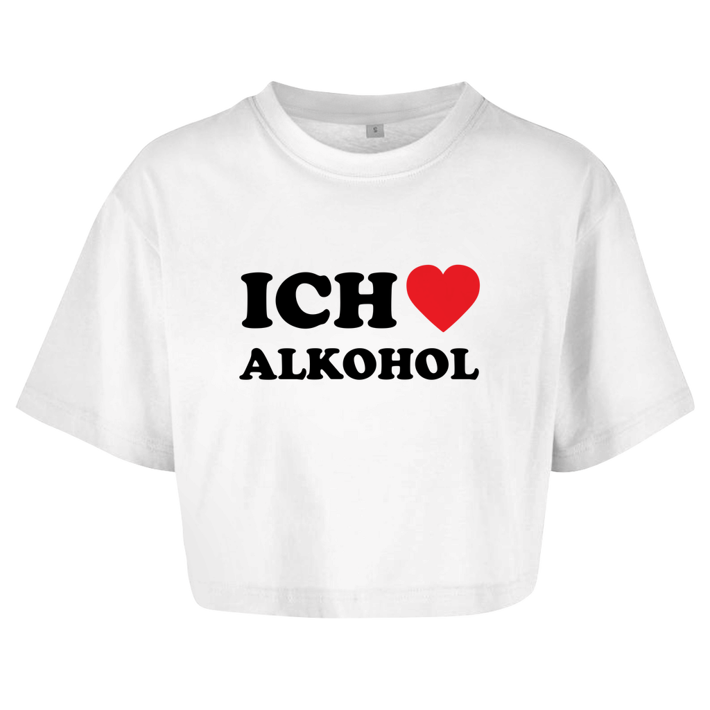 ICH LIEBE ALKOHOL Crop-Top