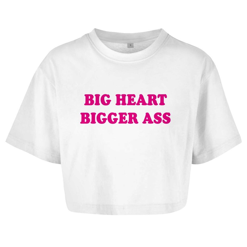 BIG HEART BIGGER ASS Crop-Top - finestshirts.de