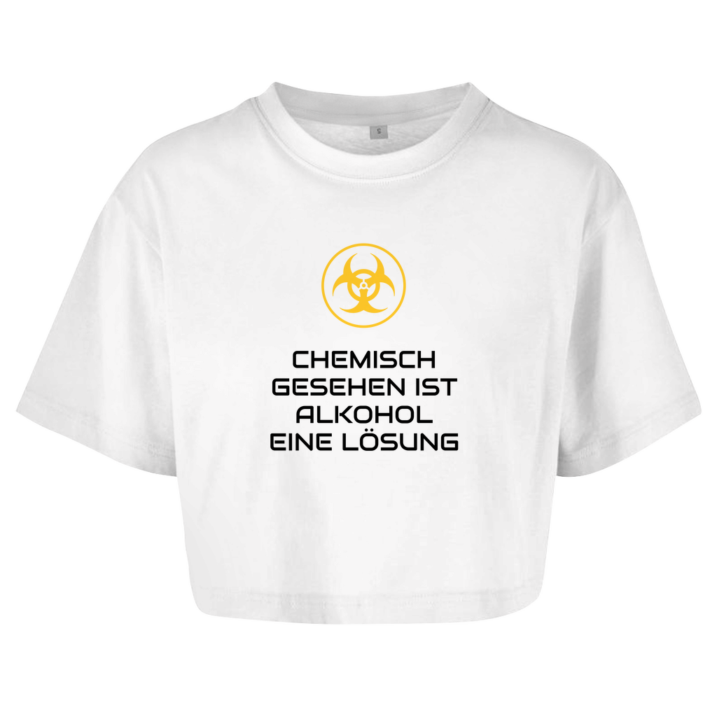 CHEMISCH GESEHEN IST ALKOHOL EINE LÖSUNG Crop-Top - finestshirts.de