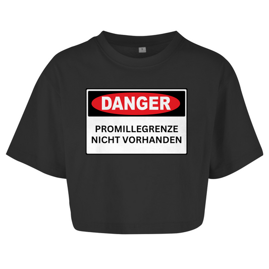 DANGER: PROMILLEGRENZE NICHT VORHANDEN Crop-Top - finestshirts.de