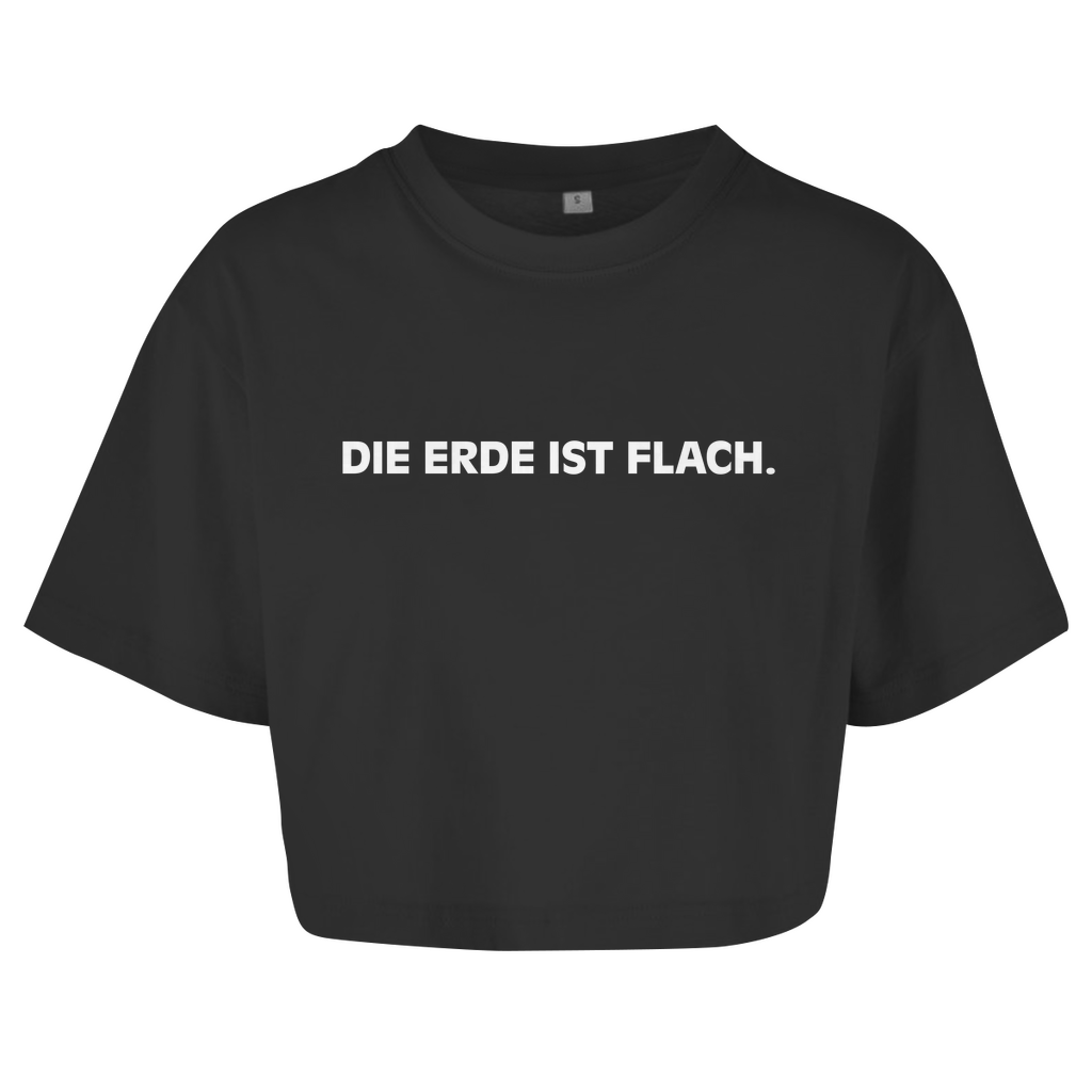 DIE ERDE IST FLACH. Crop-Top - finestshirts.de