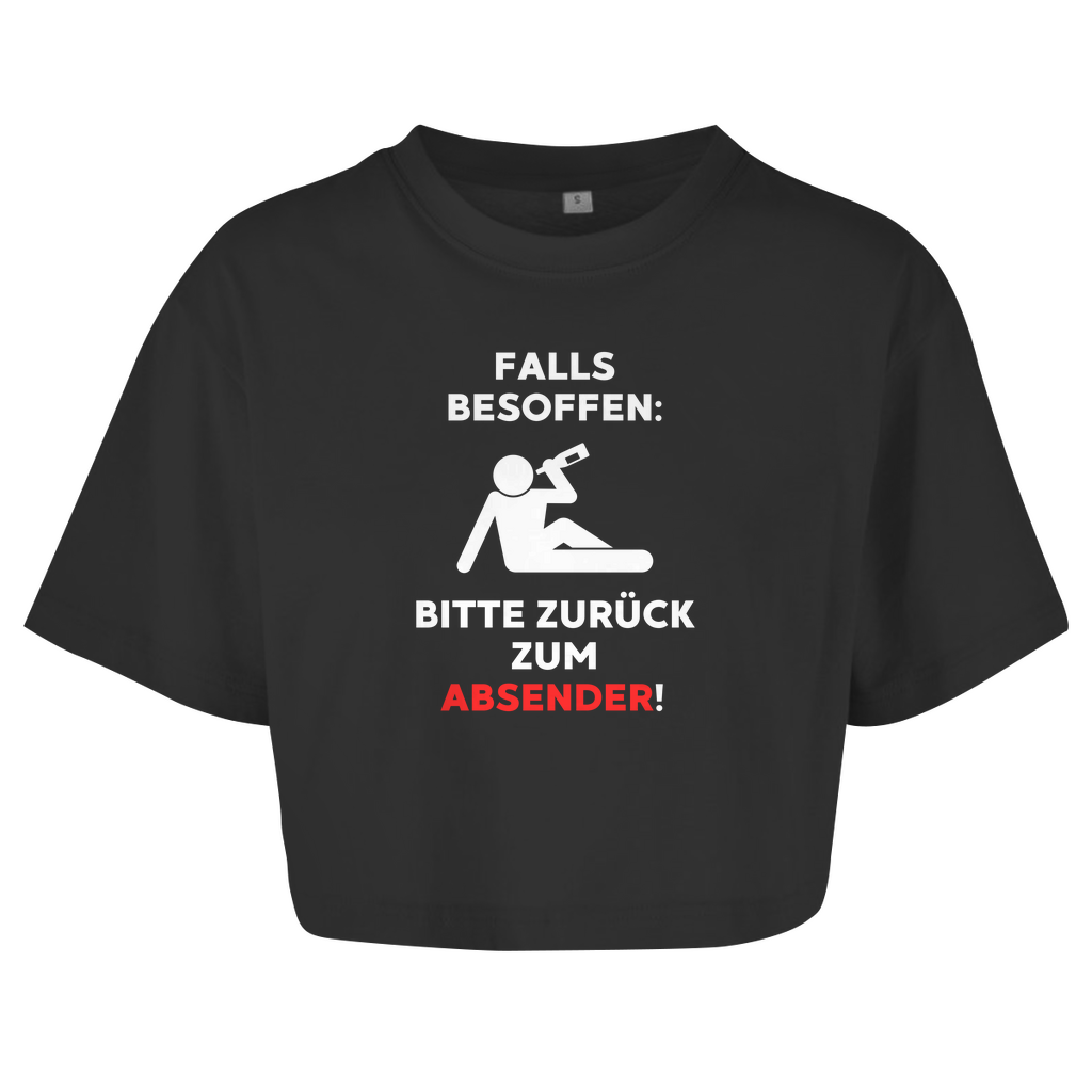 FALLS BESOFFEN: BITTE ZURÜCK ZUM ABSENDER Crop-Top - finestshirts.de