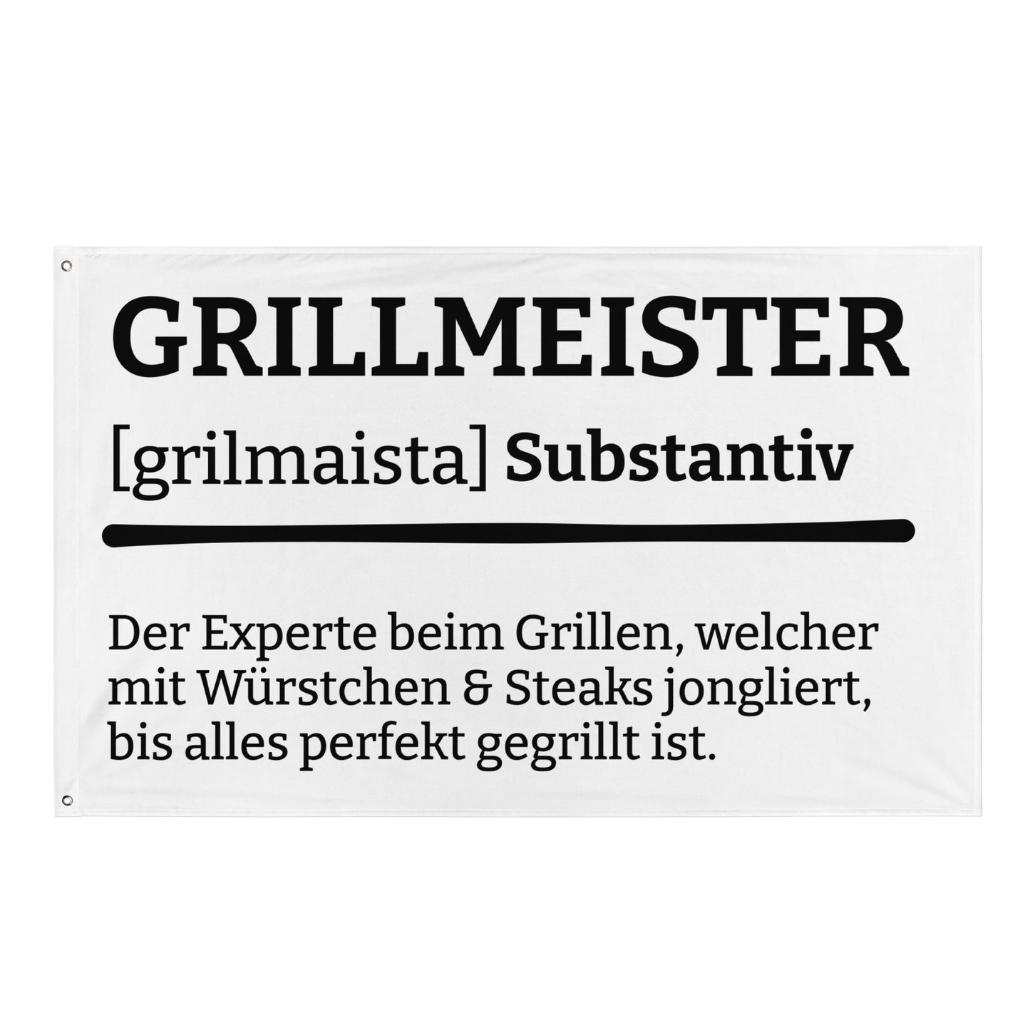 GRILLMEISTER (Definition) Flagge - finestshirts.de
