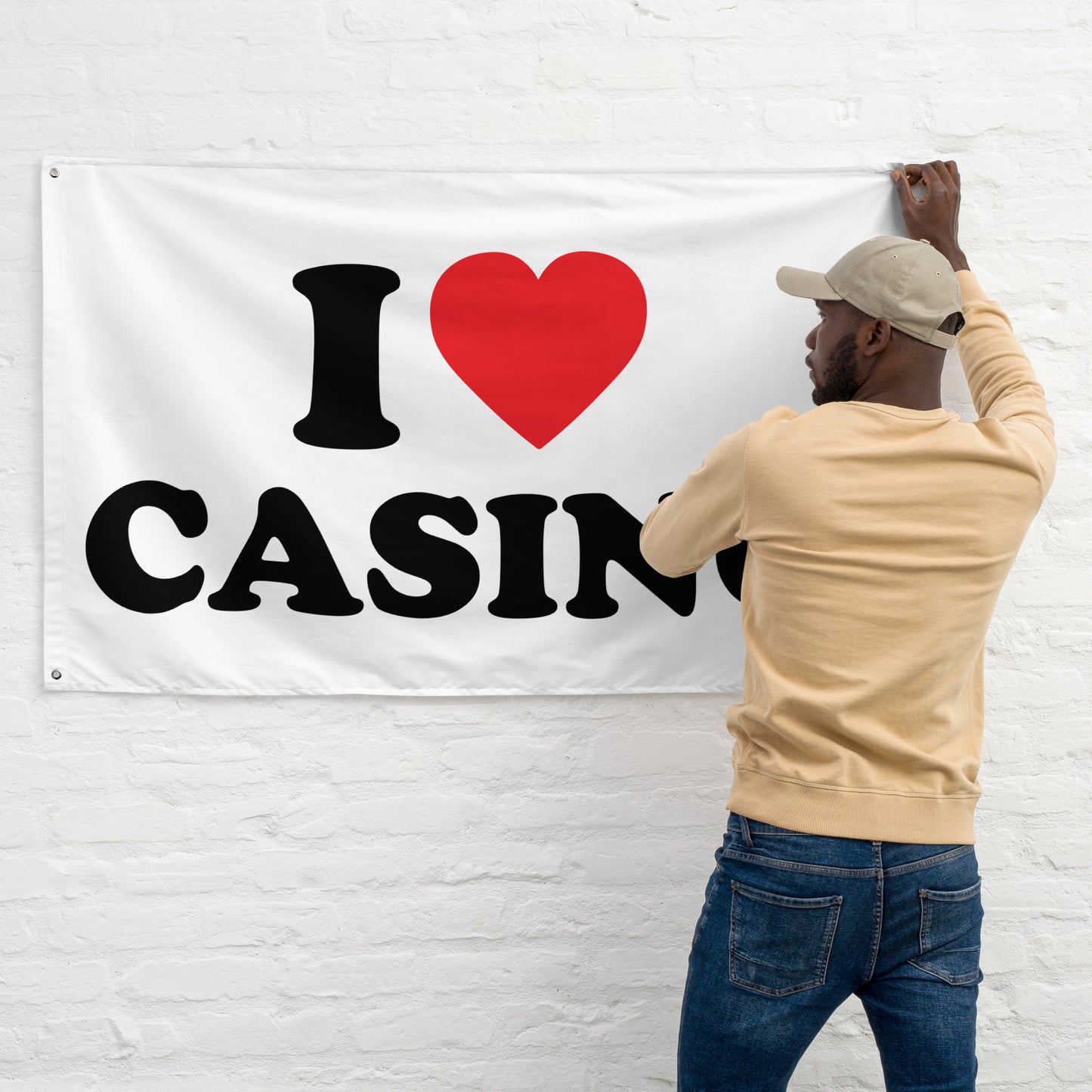 I LOVE CASINO Flagge - finestshirts.de