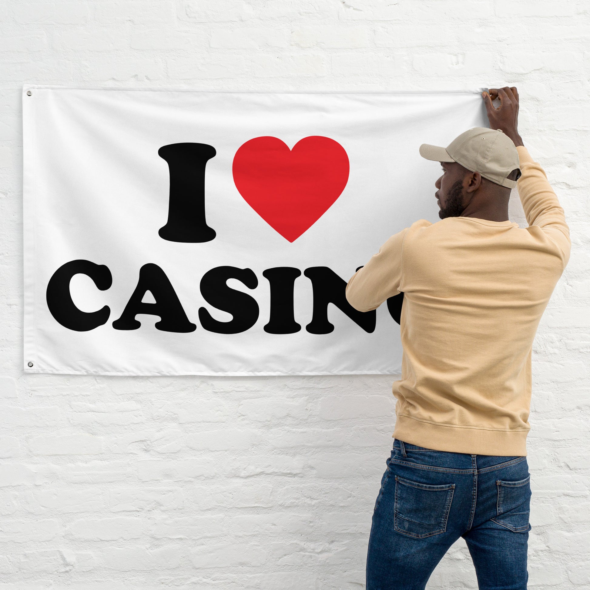 I LOVE CASINO Flagge - finestshirts.de