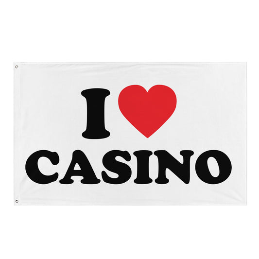 I LOVE CASINO Flagge - finestshirts.de