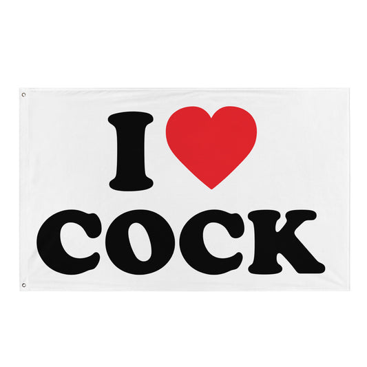 I LOVE COCK Flagge - finestshirts.de