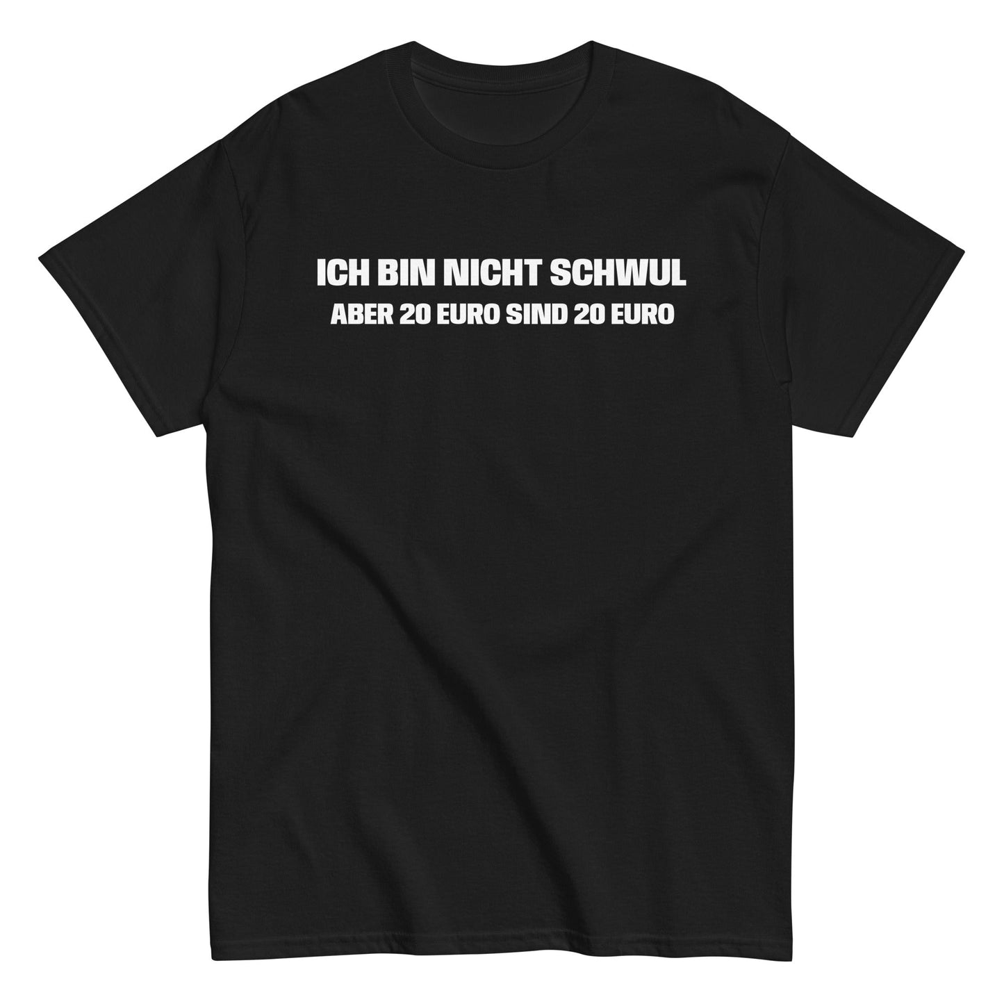ICH BIN NICHT SCHWUL ABER 20 EURO SIND 20 EURO T-Shirt - finestshirts.de