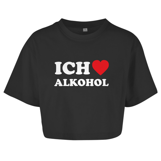 ICH LIEBE ALKOHOL Crop-Top - finestshirts.de