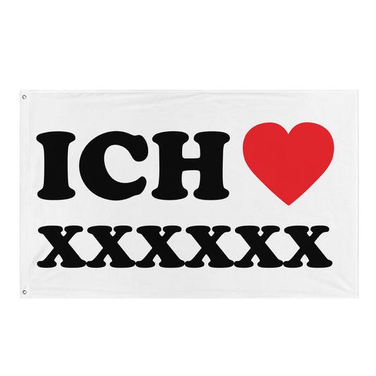 ICH LIEBE [PERSONALISIERBAR] Flagge - finestshirts.de