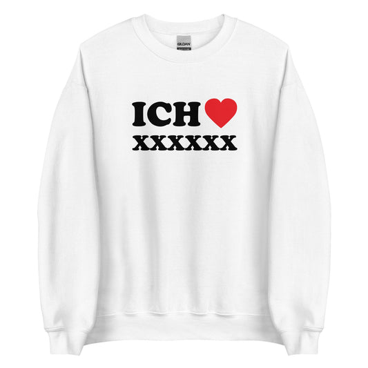 ICH LIEBE [PERSONALISIERBAR] Pullover - finestshirts.de