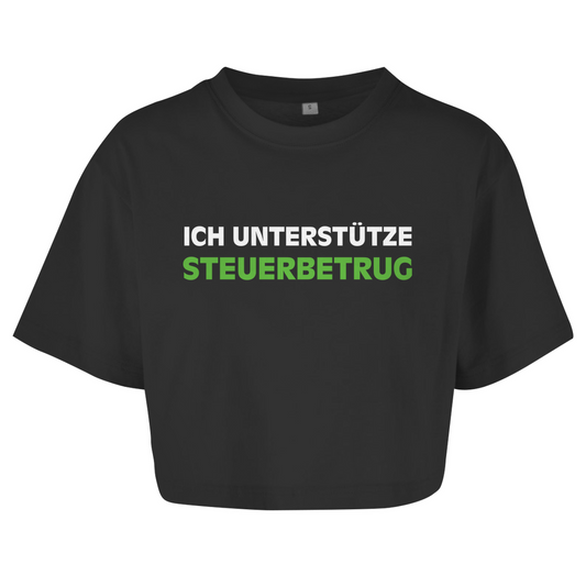 ICH UNTERSTÜTZE STEUERBETRUG Crop-Top - finestshirts.de