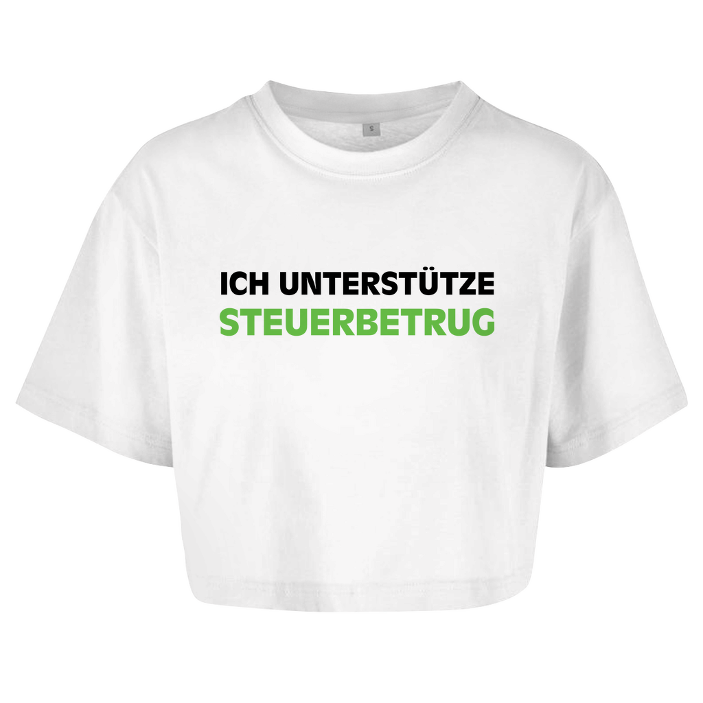 ICH UNTERSTÜTZE STEUERBETRUG Crop-Top - finestshirts.de