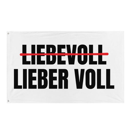 LIEBEVOLL - LIEBER VOLL Flagge - finestshirts.de