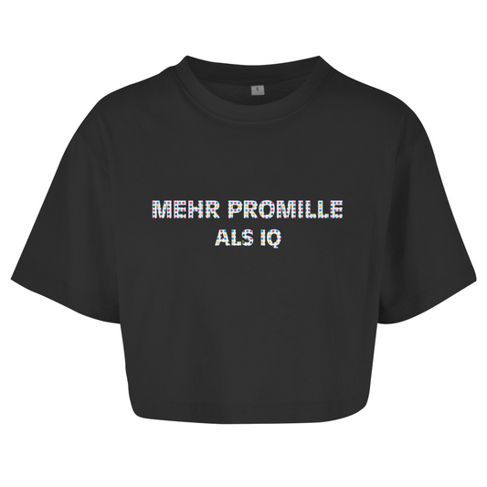 MEHR PROMILLE ALS IQ Crop-Top - finestshirts.de