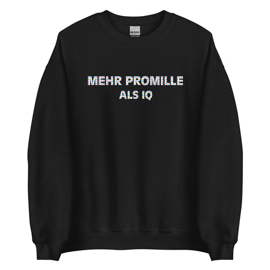 MEHR PROMILLE ALS IQ Pullover - finestshirts.de