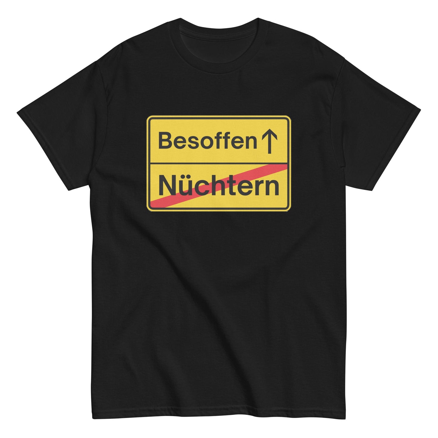 Nüchtern - Besoffen (Ortsschild) T-Shirt - finestshirts.de