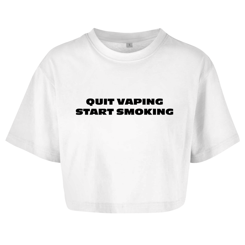QUIT VAPING START SMOKING Crop-Top - finestshirts.de