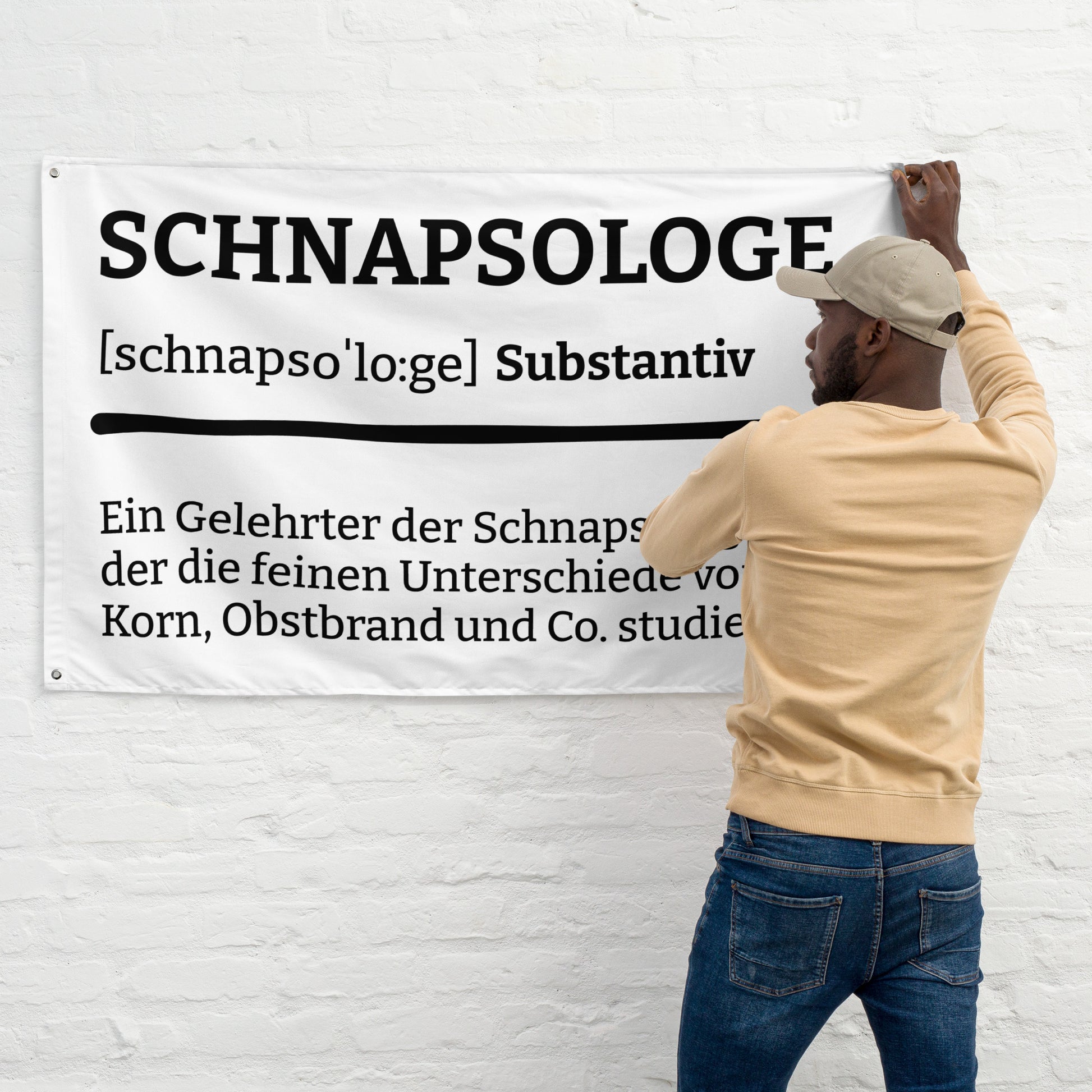 SCHNAPSOLOGE (Definition) Flagge - finestshirts.de