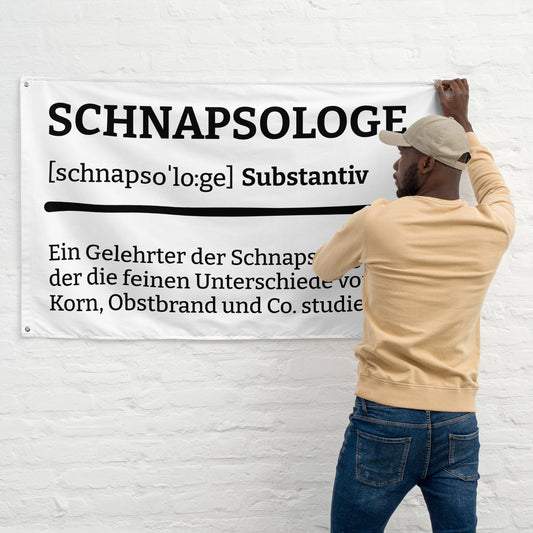 SCHNAPSOLOGE (Definition) Flagge - finestshirts.de