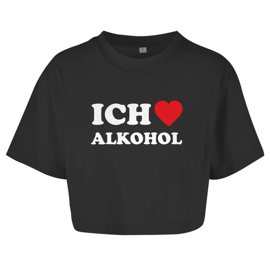 ICH LIEBE ALKOHOL Crop-Top