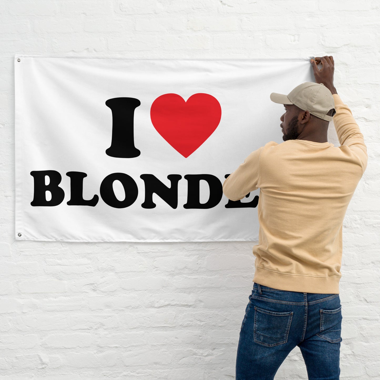 I LOVE BLONDES Flagge