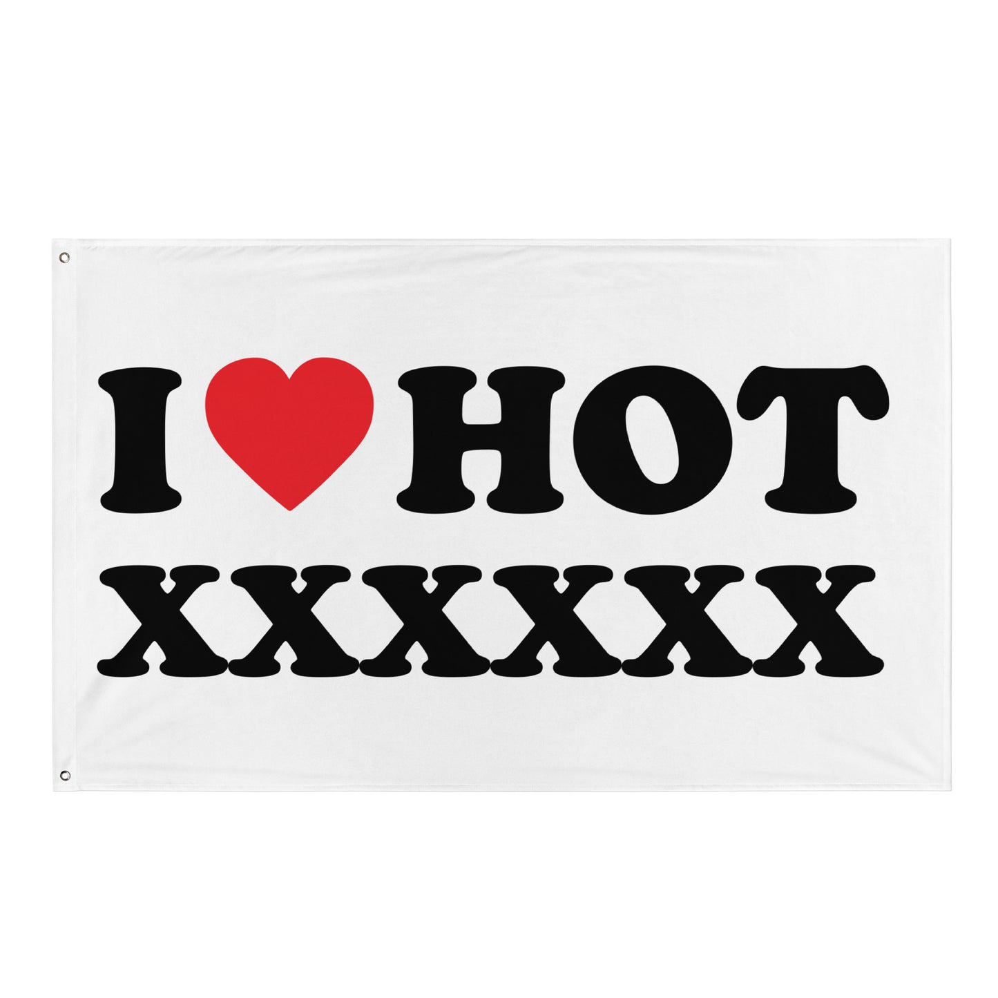 I LOVE HOT [PERSONALISIERBAR] Flagge