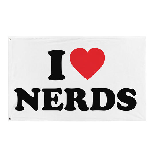 I LOVE NERDS Flagge