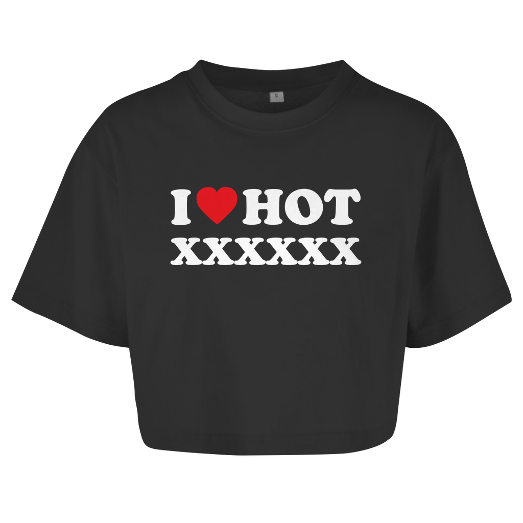 I LOVE HOT [PERSONALISIERBAR] Crop-Top