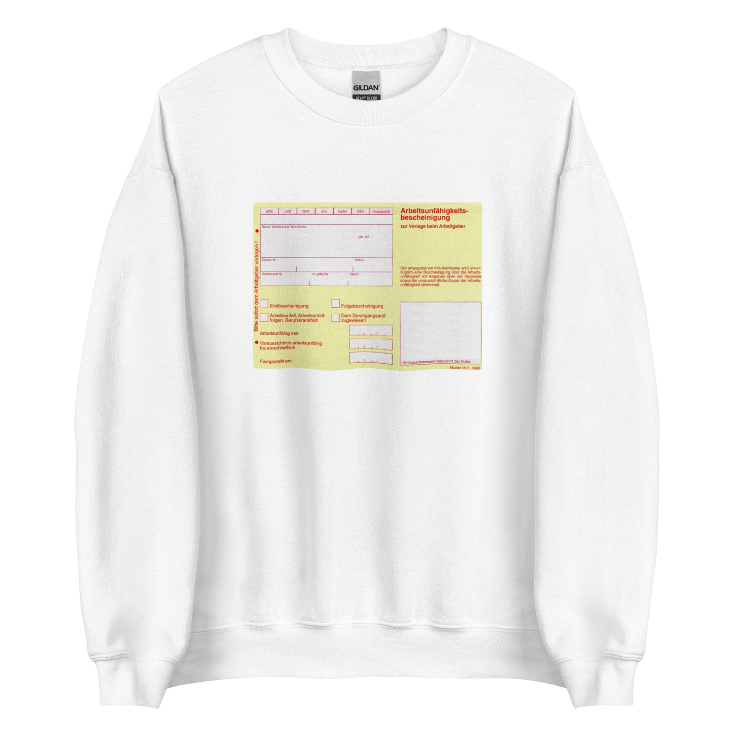 Gelber Schein (Arbeitsunfähigkeitsbescheinigung) Pullover